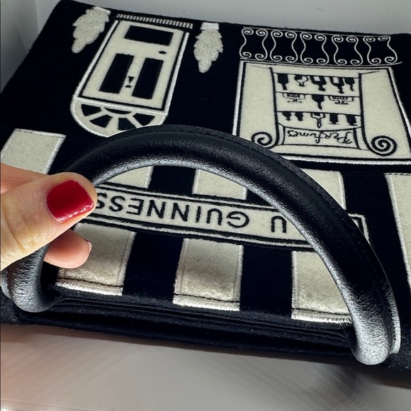 Lulu Guinness Monochrome Boutique Wool Handbag - Picture 6 of 10